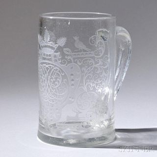Etched Glass Mug