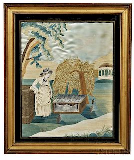 Needlework Mourning Picture "Wrought by Susanna Richmond 1806,"