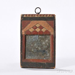 Small Carved and Paint-decorated Mirror