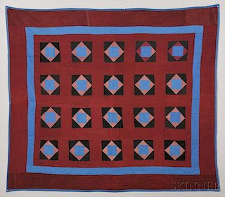 Amish Geometric Pattern Quilt