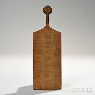 Wooden "Stock List" Paddle