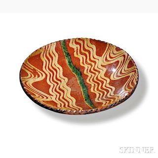Slip-decorated Redware Dish
