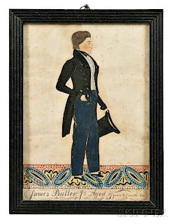 Joseph Davis (act. Maine/New Hampshire, 1811-1865)      Portrait of James Butler