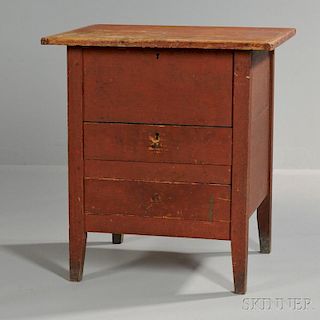 Red-painted Cabinet