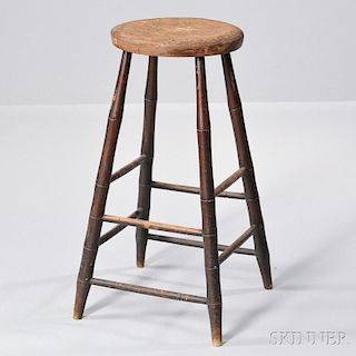 Brown-painted Tall Windsor Stool