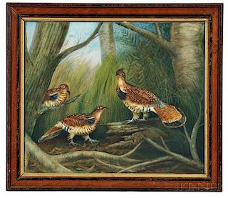 Gerard Hardenbergh (New Jersey, 1855-1915)      Three Ruffed Grouse