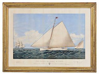Currier & Ives, publishers (American, 1857-1907)       THE YACHT "MALLORY" 44 TONS.