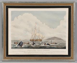 T. Sutherland, engraver, After William J. Huggins (English, 1781-1845)       South Seas Whale Fishery