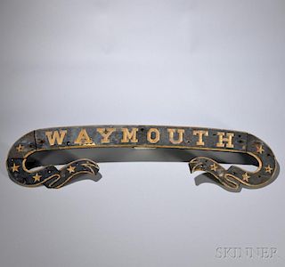 "WAYMOUTH" Carved Sternboard