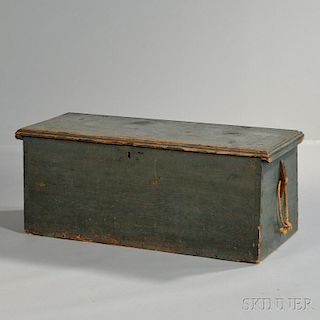 Blue-painted Six-board Sea Chest