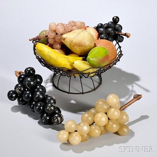Collection of Stone Fruit in a Wirework Basket