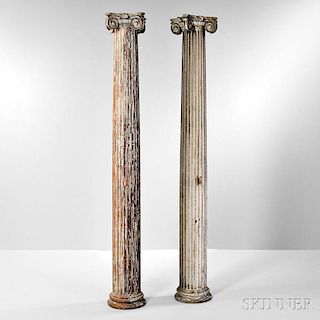 Pair of Classical Carved Columns