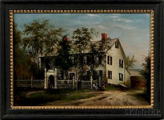 American School, Late 19th Century      Portrait of a White-painted New York State House