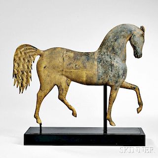 Small Sheet Copper and Zinc "Index Horse" Weathervane