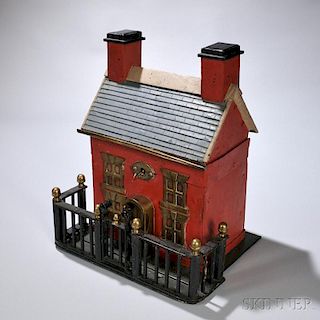 Paint-decorated Steel House-form Lockbox