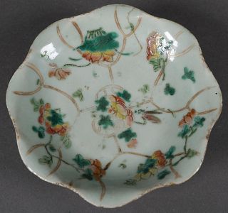 19C CHINESE CELADON FOOTED PLATE