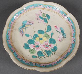 ANTIQUE CHINESE FOOTED PLATE