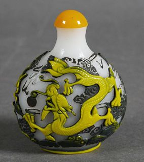 Vintage Glass Chinese Snuff Bottle