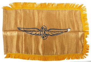 VINTAGE GOLD INDIANAPOLIS 500 RACE FLAG