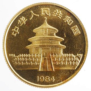 1984 CHINA GOLD PANDA QUARTER OUNCE COIN