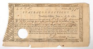 1780 CONTINENTAL ARMY PROMISSORY NOTE