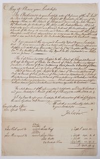 1776 SHIPPING REPORT TO BRITISH LORDS