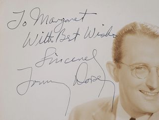TOMMY DORSEY SIGNED PHOTO, BIG BAND