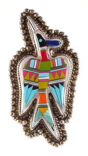 NATIVE AMERICAN STYLE MOSAIC 925 RING