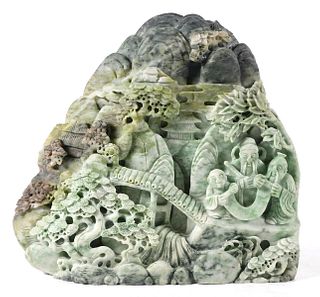 CHINESE CARVED HARDSTONE SCULPTURE