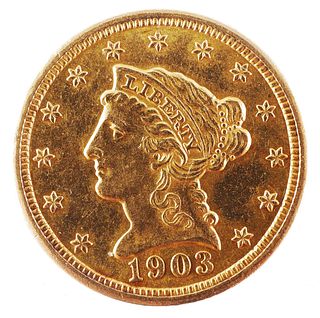 1903 US $2.50 DOLLAR GOLD COIN