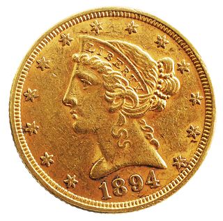 1894 US $5 GOLD COIN