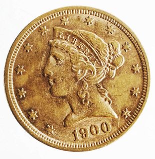 1900 US $5 GOLD COIN