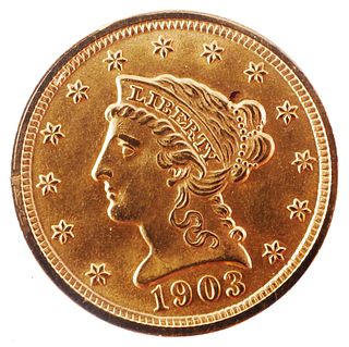 1903 US $2.50 DOLLAR GOLD COIN