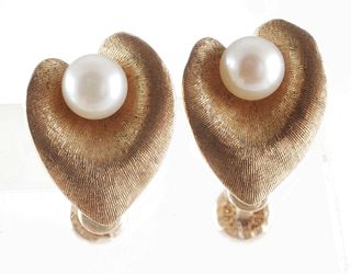 14K GOLD EARRINGS WITH PEARLS