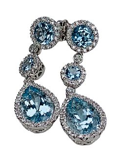 Gemstone And Diamond Earrings