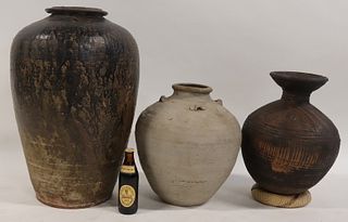 (1) Antique Sung Dynasty Jar, (1) Khmer Jar and