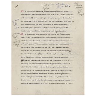 Dwight D. Eisenhower Typed Manuscript Signed