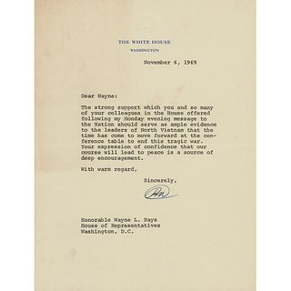Richard Nixon Typed Letter Signed as President