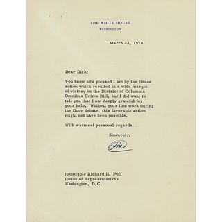 Richard Nixon Typed Letter Signed as President