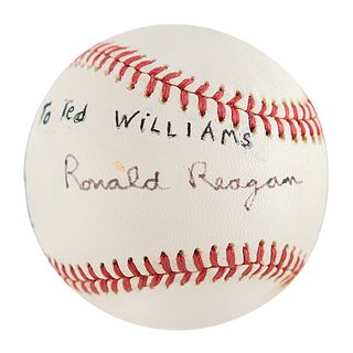 Ronald Reagan Signed Baseball