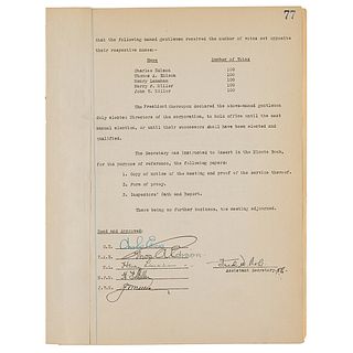 Thomas Edison Document Signed