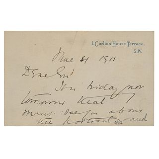 George Curzon Autograph Letter Signed