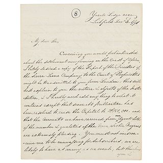 William Wilberforce Letter Signed