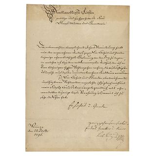 Charles August, Crown Prince of Sweden Document Signed