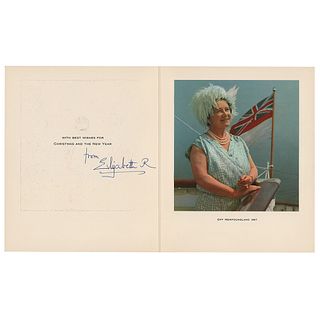Elizabeth, Queen Mother Signed Christmas Card (1967)