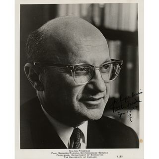 Milton Friedman Signed Photograph