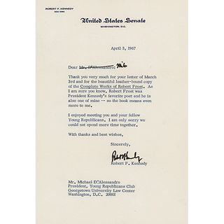 Robert F. Kennedy Typed Letter Signed