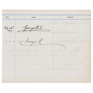 King George V and Mary of Teck Signatures