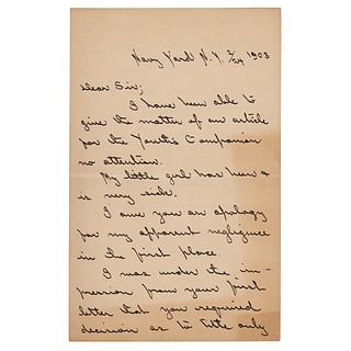 Robert E. Peary Autograph Letter Signed