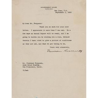 Theodore Roosevelt, Jr. Typed Letter Signed
